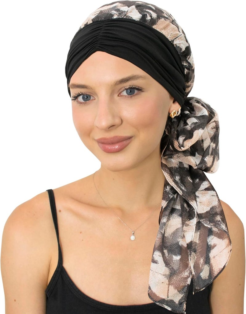 CAPLORD Head Scarf for Women Skull Cap Chemo Patients Headwear Cancer Hair Loss Scarf Headwrap Cover Hat Turban Covering Wrap - Image 1